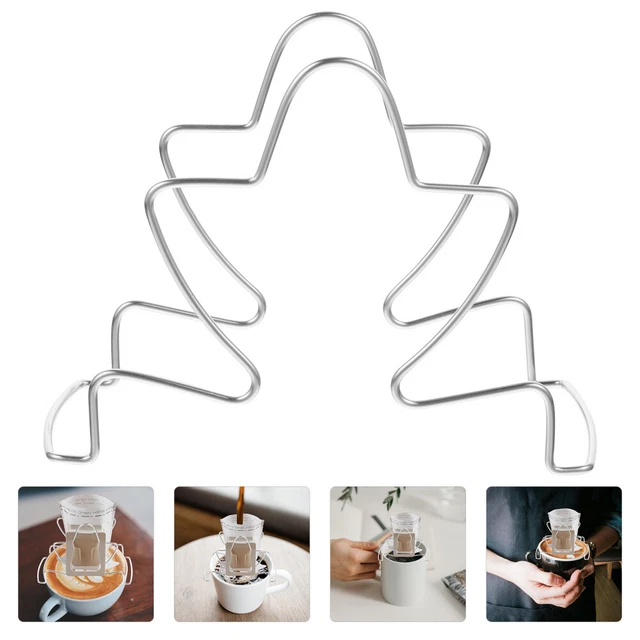 Kaffeefilterbeutelhalter, Edelstahl-Kaffeefilterpapierhalter,