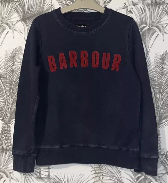 Boys Age 8-9 Years - Barbour Navy Sweater Top