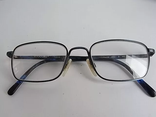 Brillenfassung Brille  Eschenbach Titan flex blau Farbe Stärke ca.+2,5