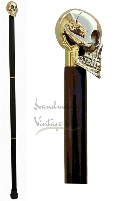 Walking Stick 36 Inches for Men, Women, Old People Wooden Walking Stick Brass Ha