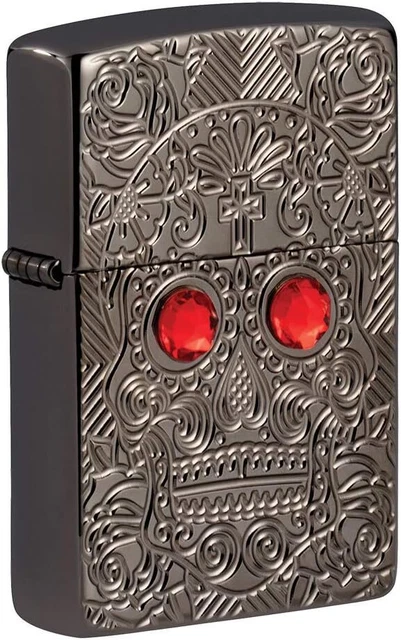 Accendino Antivento Zippo 49300 Crystal Skull Uomo Metal Multicolore