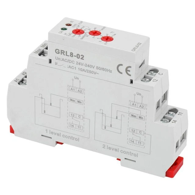 Flüssigkeitsstand-Kontrollrelais 10 A AC/DC 24 V-240 V Flüssigkeitsstandregler
