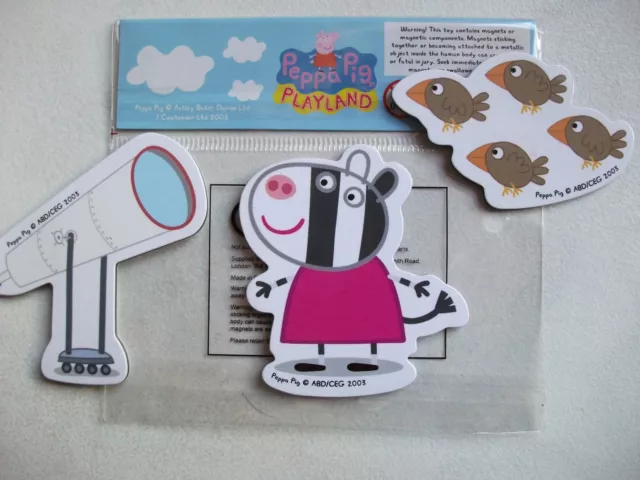 PEPPA/PEPPER PIG ZOE ZEBRA BIRD WATCHING Fridge Magnets - Kids Party Bag Filler