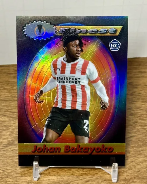 Johan Bakayoko 2022-23 Topps Finest Flashbacks UEFA RC Black Refractor 25/25💥💥