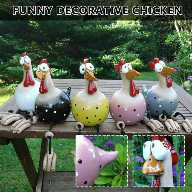 Chicken Garden Statue Chicken Resin Craft Sculpture Ornament Outdoor Decoration