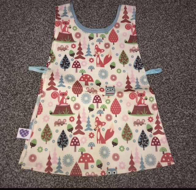 Ragazza animali bosco panno olio pvc 2 3 4 anni grembiule tabù nuovo