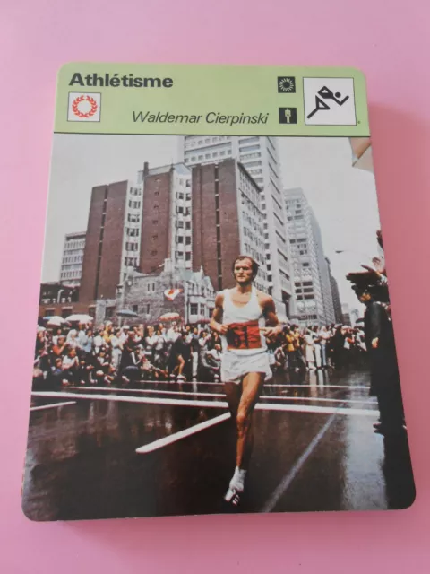 Athlétisme Waldemar Cierpinski né à Neugattersleben RDA Fiche Card 1978