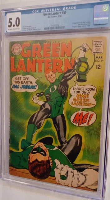 Green Lantern #59 CGC 5.0 Origin retold 1st app Guy Gardner 1968 DC Comics KEY!
