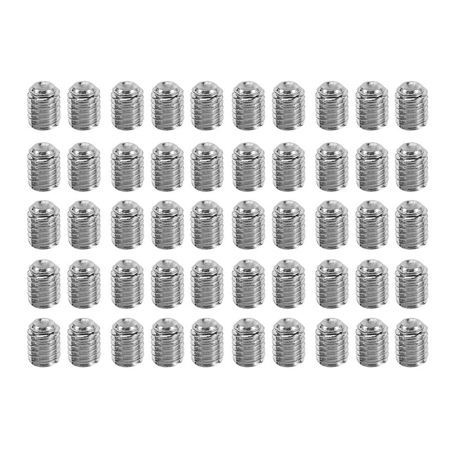 M3x4mm Stainless Steel Hex Socket Set  Point Grub Screws 50pcs Y8V1V1