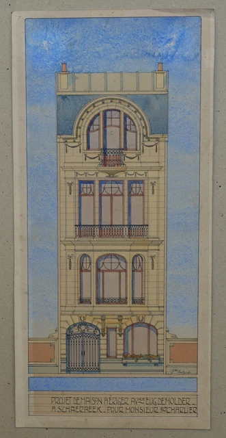 Victor Boelens (1872-1955) Architecte.schaerbeek.bruxelles.plan Maison.art Nuevo