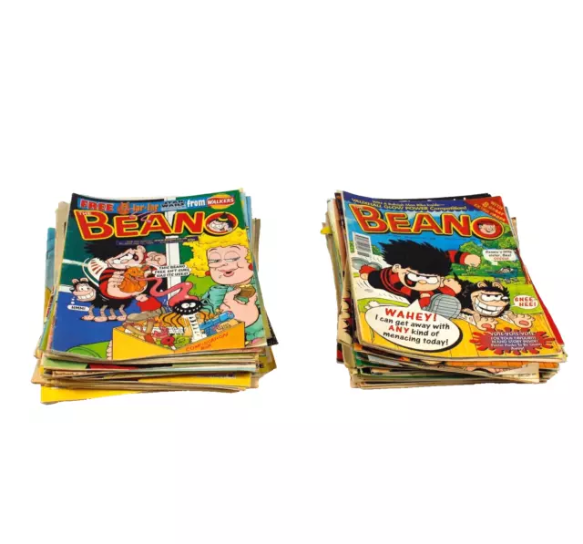 75 x Vintage Beano Dandy Comics Magazine 1995-2001 Job Lot Bundle Collectio