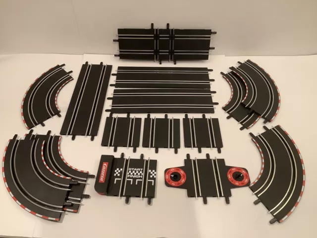 Carrera Go 1:43 Slot Car Lot Of 15 Tracks A (1) B (1) C (3) D (3) G (6) & N (1)