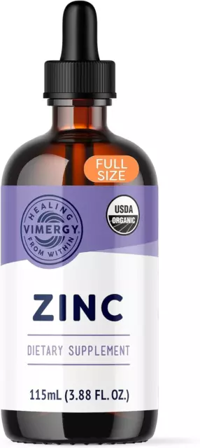 Vimergy Organic Liquid Zinc, 57 Servings – Supports Immune Health & Metabolism