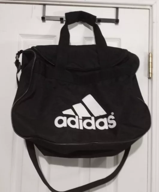 Adidas Black Gym Duffle Small Diablo Fitness Bag Tote Shoulder Strap