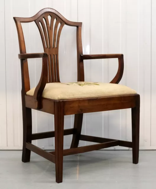 Lovely Late 19Th Century Hepplewhite Mahogany Armchair On Shield Shape Back
