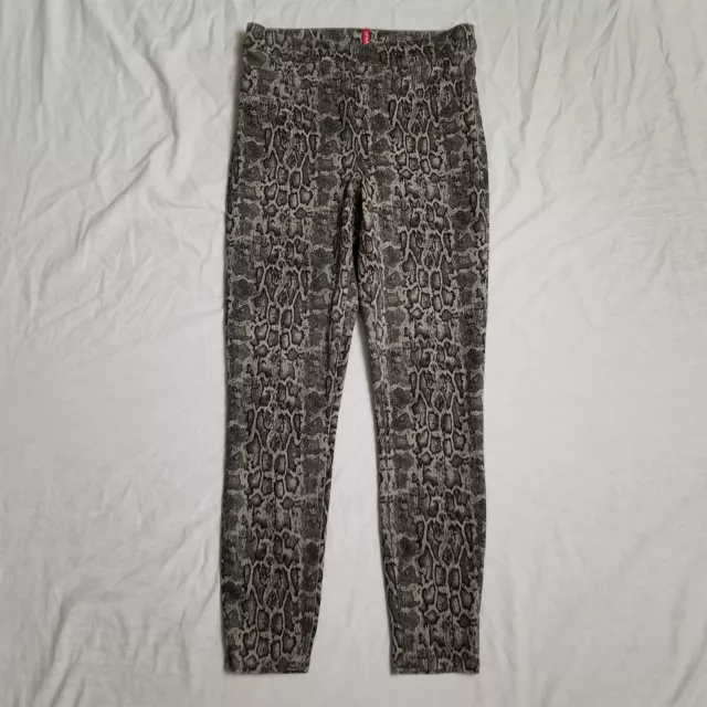 Spanx Black Gray Houndstooth Ankle Jean-Ish Leggings 20018R Womens Size  Large