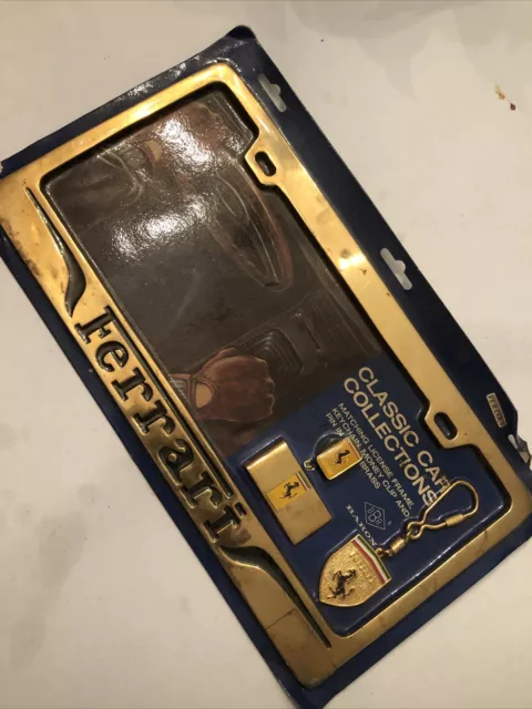 Ferrari Collection License Plate Frame, Money Clip, Keychain, Lapel Pin