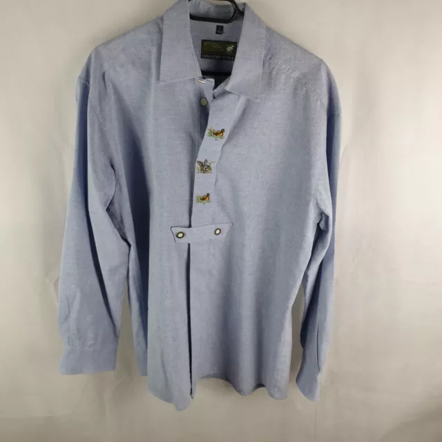 Camicia Club D'Mingo Contry Site L uomo blu