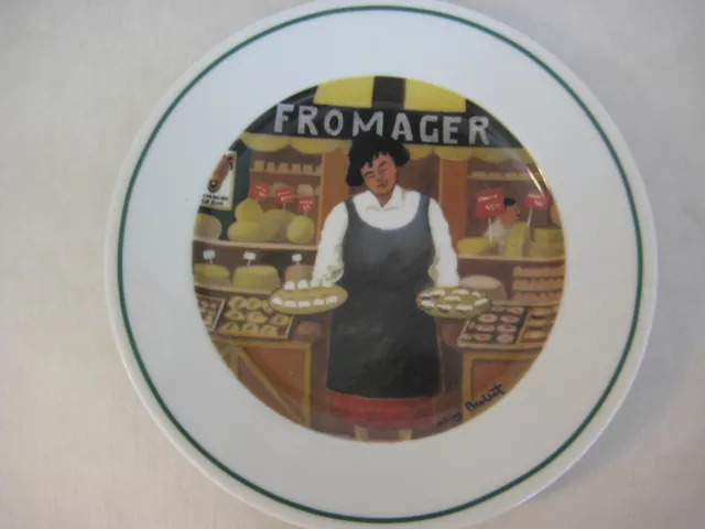 Guy Buffet L'etalage Collection "The Cheese Lady" Japan Plate, 7 3/4" Diameter