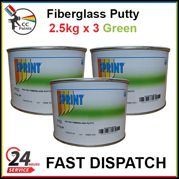 SPRINT CAR/BOAT FIBERGLASS Putty Compound P502.5kg x 3 (Isopon P40