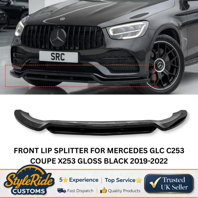 Emblema Estrella Negro Brillante Trasero Para Mercedes GLC W253, Original A2538170016