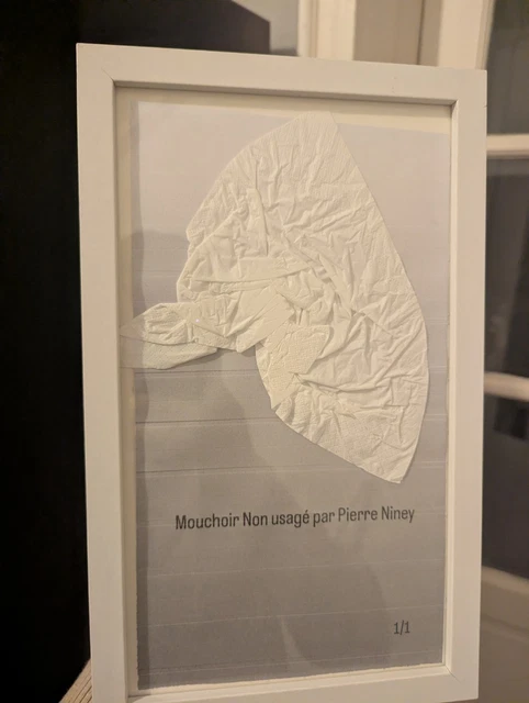 MOUCHOIR USAGÉ PAR Pierre Niney EUR 99.950,00 - PicClick FR