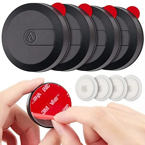 New IPX8 Waterproof AirTag Holder/Case with 3M Adhesive Sticker 4 pack black