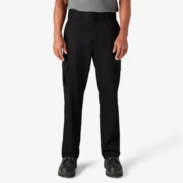 Men's Dickies Flex WP595 Cargo Pants Regular Fit Straight Leg Work Pants BLACK