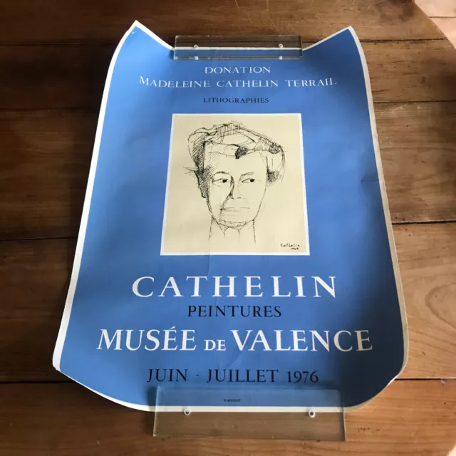 affiche N19 cathelin peintures musée de valence juin juillet 1976