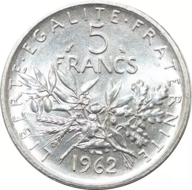 R3111 France 5 Francs Semeuse Roty 1962 Sortie Rouleau Argent FDC -> Make Offer