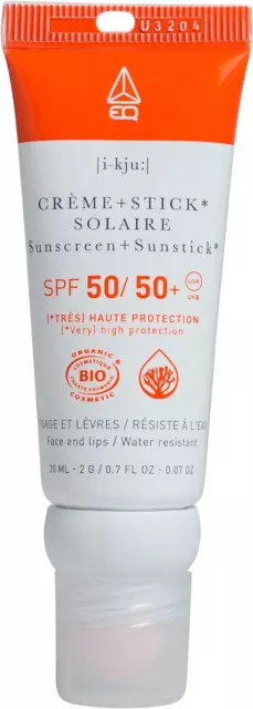 Combistick Crème SPF 50 & Stick SPF 50+ - Crème Solaire - Certifiée Bio