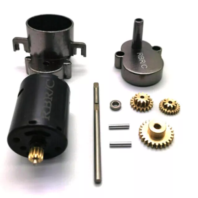 Full Metal Gearbox Gear With 370 Brushed Motor For WPL D12 RC Car Upgrade Parts