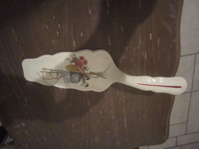 Ancienne Pelle A Tarte En Faience De Sarreguemines Obernai H.loux