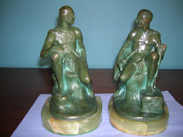 Antique Hermes Mercury mythology Bruno Zach Austrian bookends B. Altman, 1920