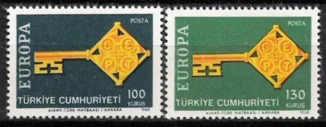 Türkei Nr.2095/96 ** Europa, Cept 1968, postfrisch