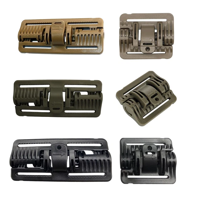Lot De 3 Fermoirs à Déclic Latéral Noir 1.5cm - Boucles Plastique Uxcell Neuves
