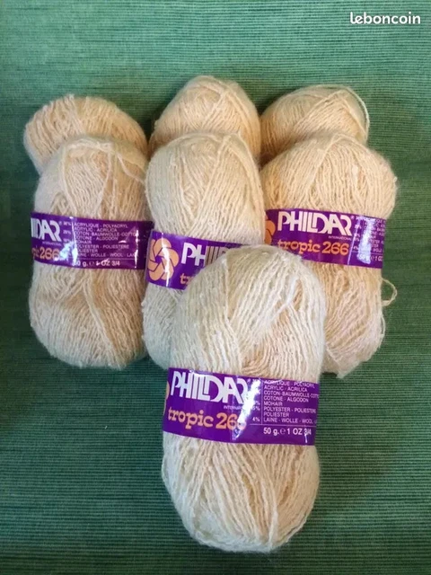 Lot De 10 Pelotes De Laine Mérinos 50% - Jaune Pastel - Aiguilles 3.5 - Made In France