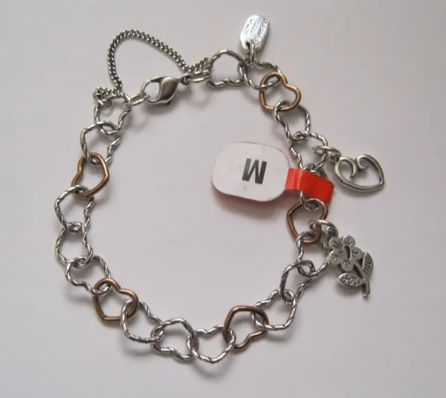 James Avery Sterling Silver Red Glass Charm Heart Bracelet 2.25” A1 | eBay