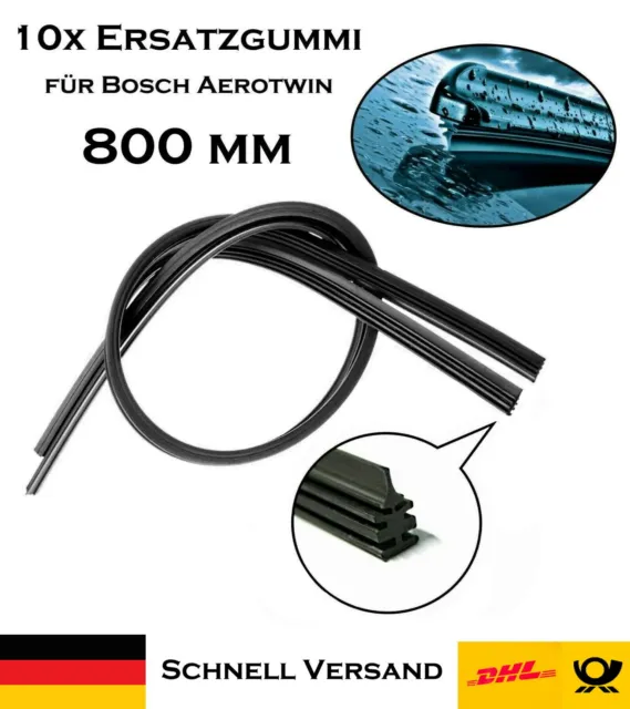 10x 800 mm Premium Qualität Scheibenwischergummi Ersatz Gummi für Bosch Aerotwin