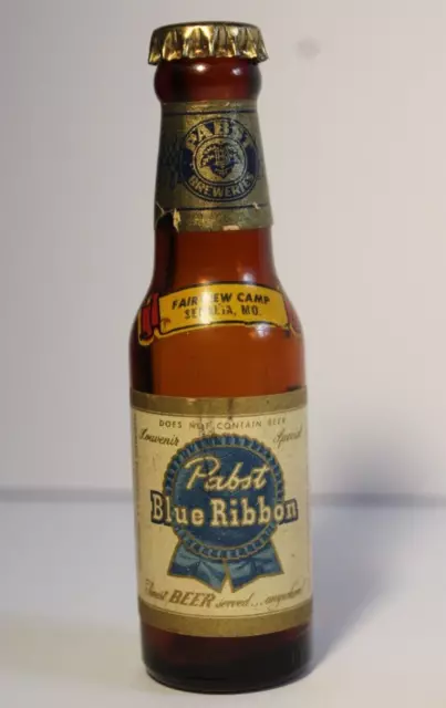 1950S VINTAGE PABST Blue Ribbon Beer Bottles MINIATURE BOTTLES Sedalia ...