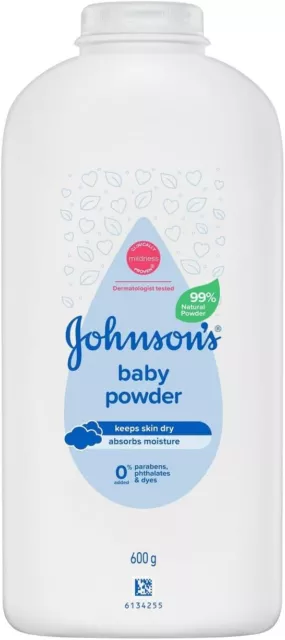 Johnson’s Baby Pure Cornstarch Baby Powder 600g FREE SHIPPING l AU