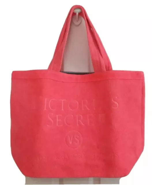VICTORIAS SECRET BEACH Bag Supermodel Large Terry Cloth Getaway Duffel ...