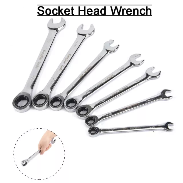 Gearwrench Ratcheting Wrench Fixed Head Metric Combination Ratchet Spanner8-19mm