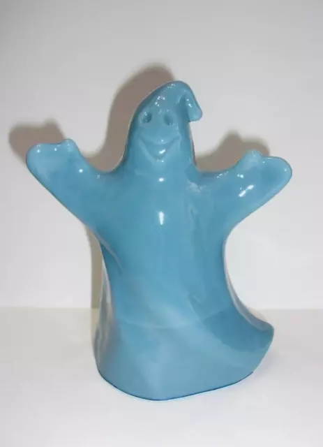 Fenton Glass Georgia Blue Halloween Ghost Figurine Made by Mosser Glass In USA