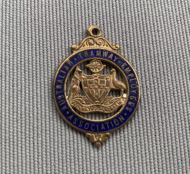 Australian Tramway Employees Association Enamel Union Badge Australia E21