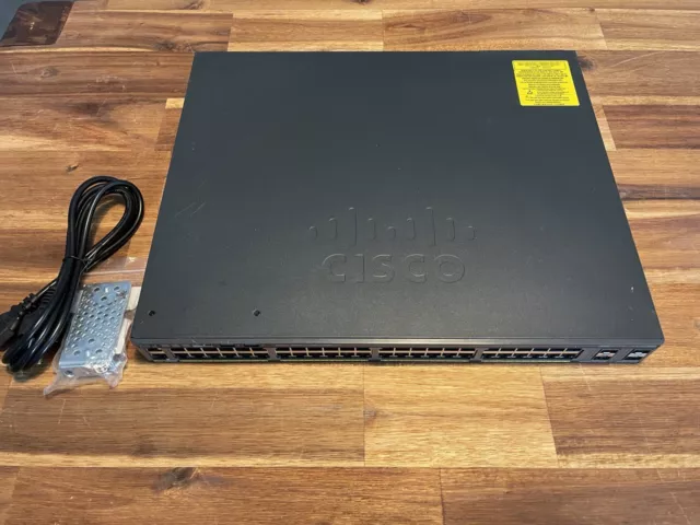 Cisco WS-C2960X-48LPS-L 48 Port Gigabit Ethernet 4 SFP 370W PoE LAN Switch RMK