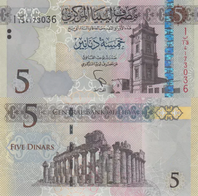 Libya 5 Dinar (ND/2015) - Ruins/p81 UNC