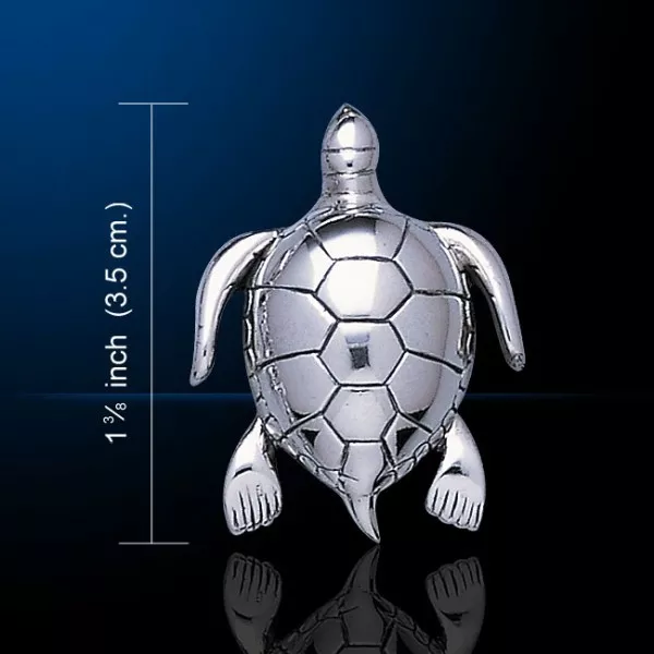 Tortuga .925 Colgante de Plata de Ley Por Peter Stone Fino Océano Animal Joyería