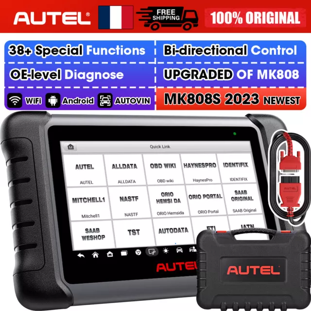 2024 Autel MaxiCom MK808S MK808 PRO Valise Outils diagnostics Systèmes Complète