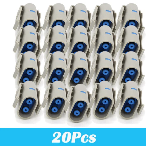 20Pcs Dual-tube Blood Pressure Cuff Air Hose Connector, Round Gray Shroud for GE